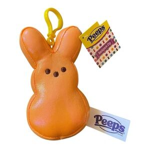 Peeps Metallic Iridescent Orange Backpack Clip 4.5” Collectible Plush Keychain